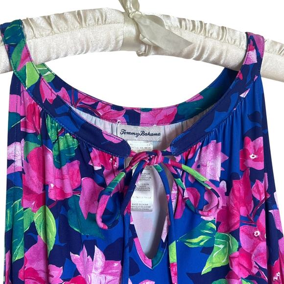Tommy Bahama Size M Bougainvillea Split-Neck Ruffle Spa Dress Swim Cover-Up - Picture 2 of 9